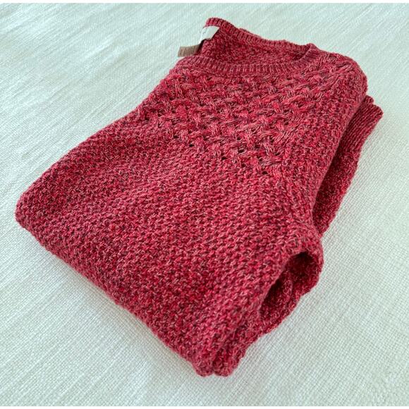 Ann Taylor LOFT Holiday Knit Sweater – 100% Cotton – Red Heather – Size Small - Picture 12 of 14